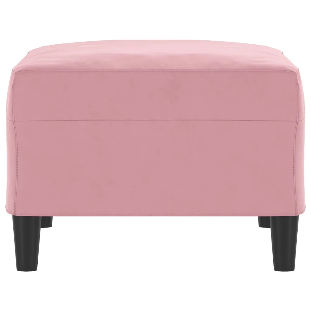 Poggiapiedi rosa 70x55x41 cm in Velluto