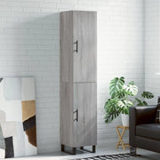 Credenza-Buffet-Armadio da cucina Grigio Sonoma 34,5x34x180 cm in Legno Multistrato 613327