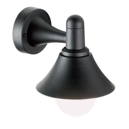 Applique Piccola in Basso da Esterno E27 in Termoplastico Sovil Nero