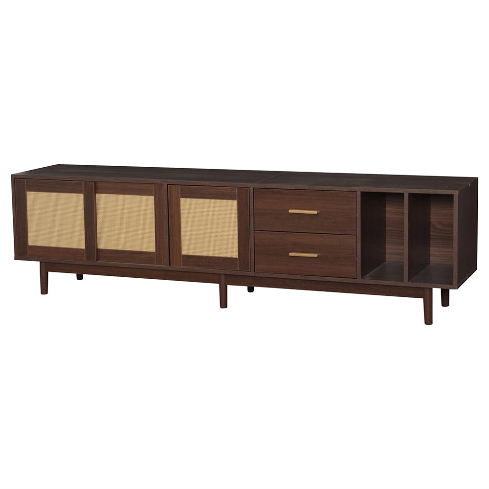 Mobile TV rattan - Xylo - 190x40x52cm 6 piedi per 75"
