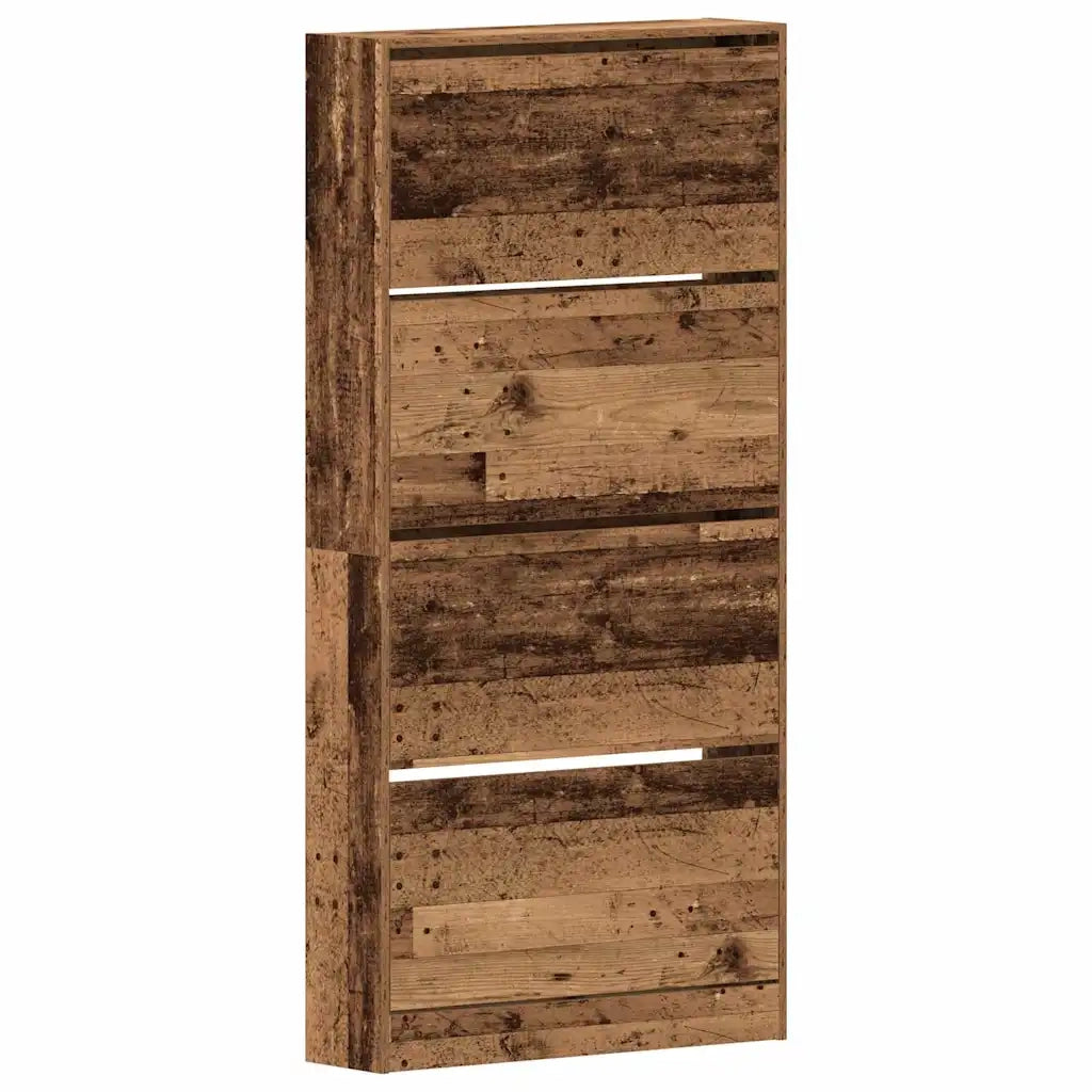 Mobile per scarpe con porta Legno vecchio 80 x 21 x 163,5 cm 3334025