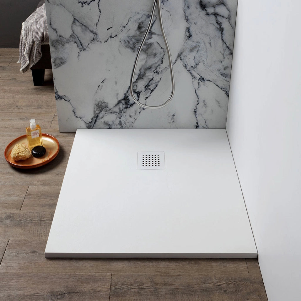 Piatto doccia 90x90 in resina bianco