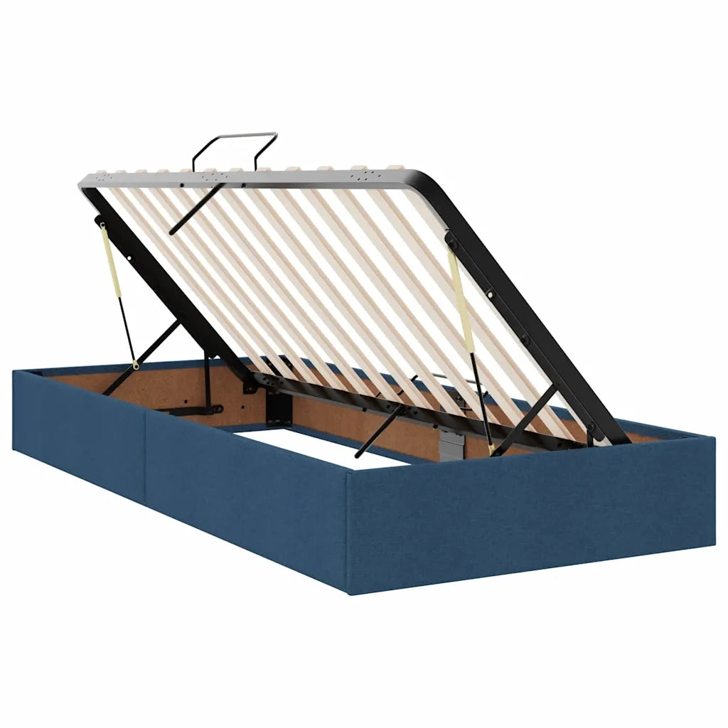 Letto con contenitore e LED con led Blu 90 x 200 cm Poliestere