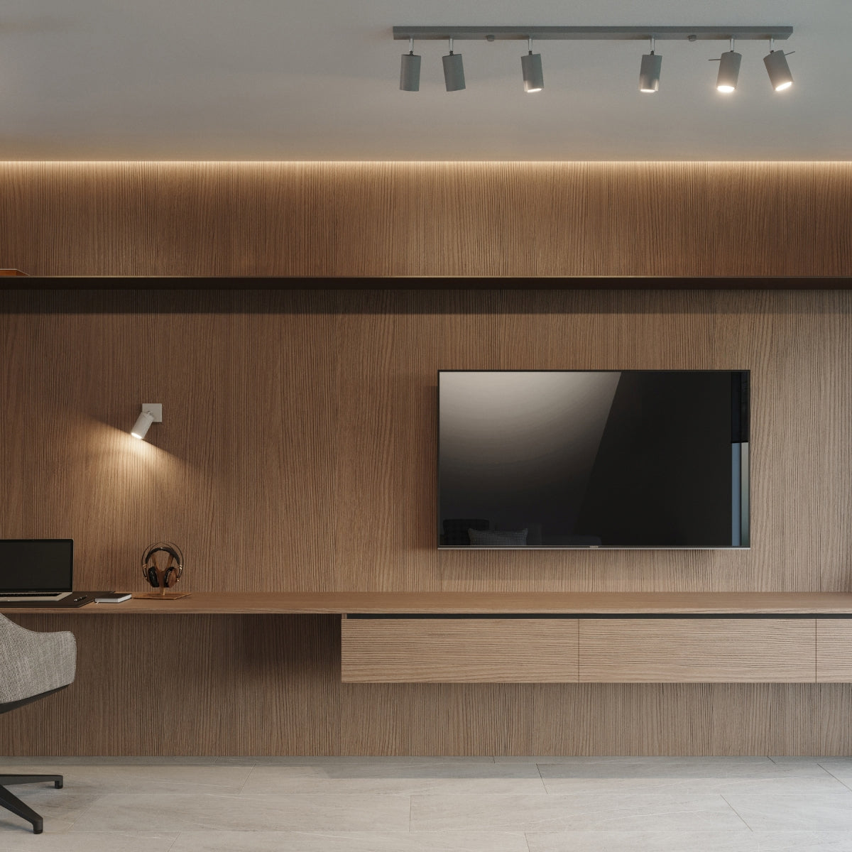 Lampada da soffitto RING 3 grigio