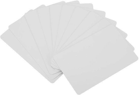 Carta a contatto NFC da 10 pezzi - Carta di accesso intelligente - Lettore RFID - 13,56 MHz - 8 KBit di memoria - 0,87 x 85,5 x 54 mm - Smartcard