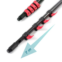 Spazzola telescopica per lavaggio 7 m con erogazione d'acqua Pulizia finestre e pannelli solari