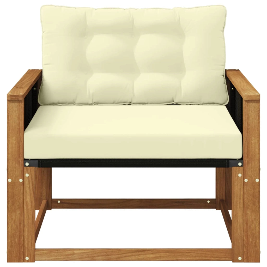 Set di divani da esterno-Sofa da giardino Legno di Acacia Massello e Textilene 226023