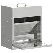Mangiatore a Pedale per Pollo Argento 33 x 42 x 40 cm CFW2848731