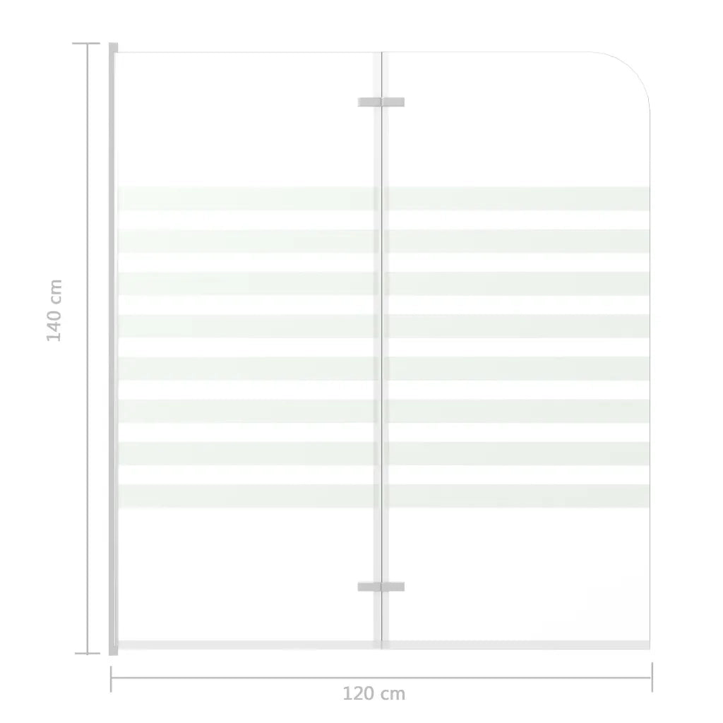 Cabina da Bagno 120x140 cm in Vetro Temperato a Righe CFW7075214