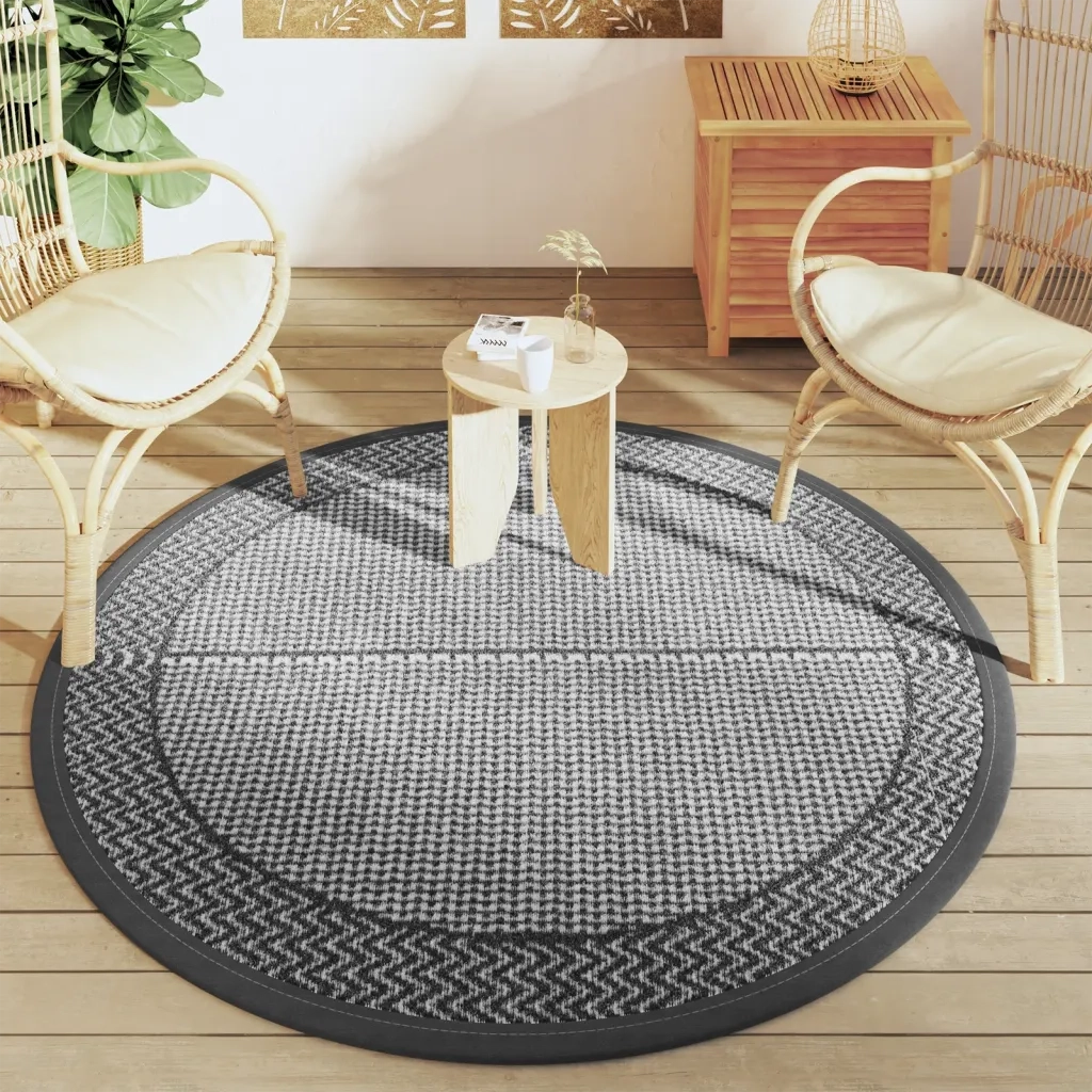 Tappeto da Esterno ARAKIL Grigio Ã˜160 cm in PP