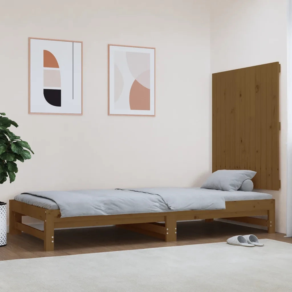 Testiera da Parete Ambra 82,5x3x90cm in Legno Massello di Pino