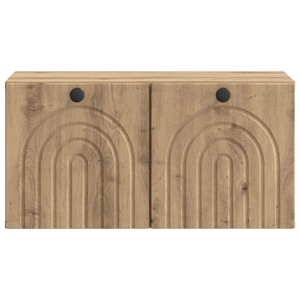 Mobile Porta TV da Muro-Credenza per TV sospesa Rovere Artigianale 59,5 x 31 x 30 cm 234728
