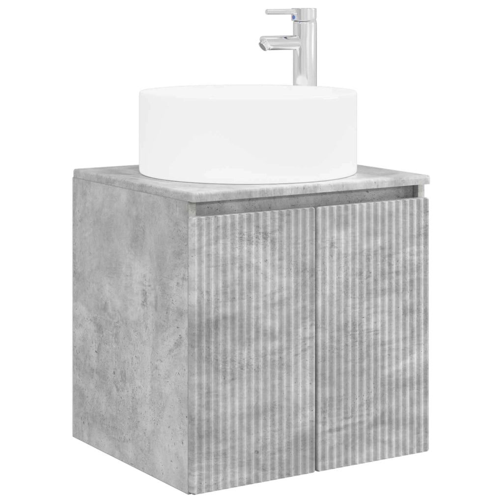 Set di Armadi da Bagno 3 pz Grigio Cemento 3405740