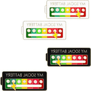 Pacchetto con 4 pinze per batterie sociale per 7 giorni - pinze per batterie creative e divertenti con regolatore di posizione - accessori per batterie sociale