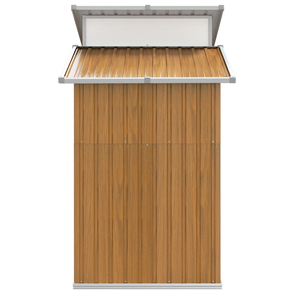 Capanno da Giardino Marrone 270x130x208,5 cm Acciaio Zincato CFW2607330