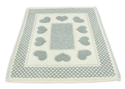Tappeto Bagno Doccia Spugna Tappetino Assorbente Cotone Pelo Corto Mod. Love O.B - 45x60 - Grigio
