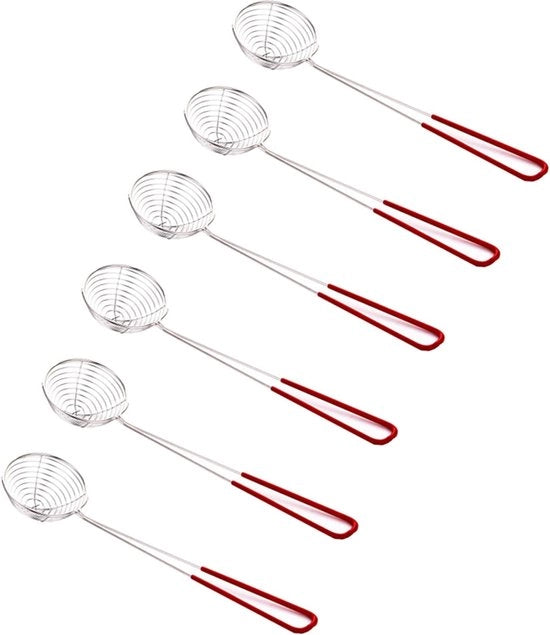 6 pezzi di stuzzicadenti, spazzola a schiuma, coperchio di cucina. La pratica cucchiaio da cucina, aiuto in cucina con parte funzionale in plastica, cucchiaio a schiuma per pentole e padelle imbullonate