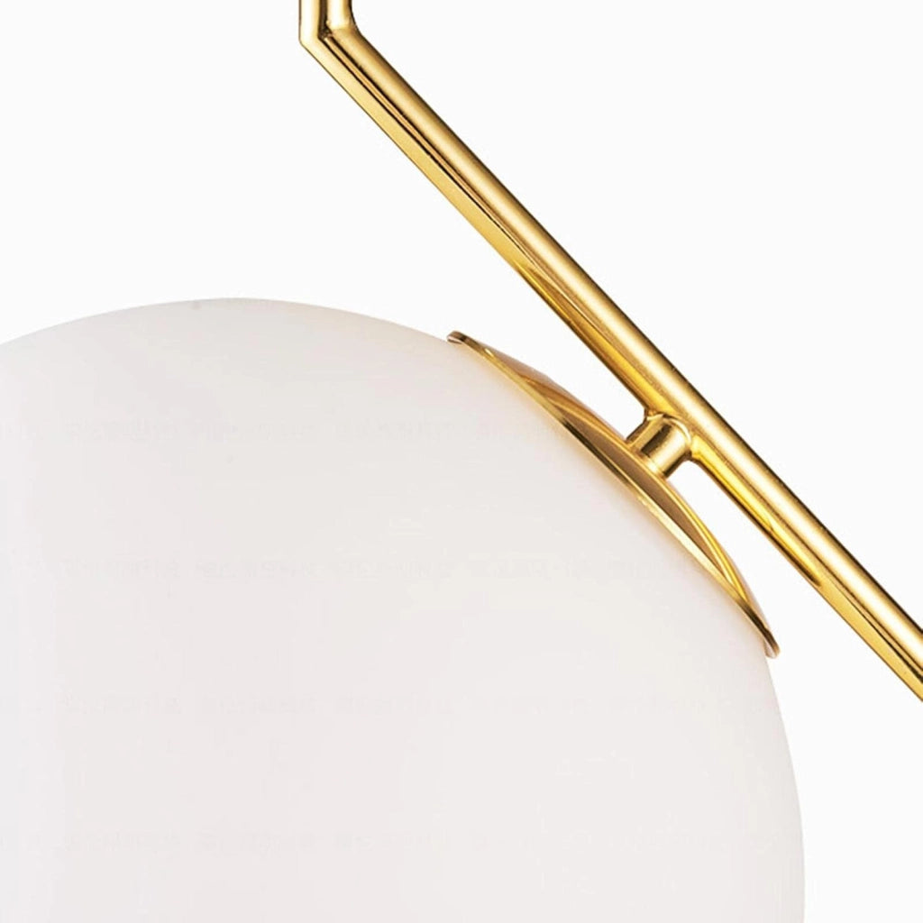 Lampadario pendente bronzo G9 lampada sospensione globo sfera vetro bianco luce tavolo cucina camera letto altezza regolabile