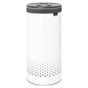 Brabantia 304866 Portabiancheria con Coperchio Apertura Quick-Drop 35 L Materiale Anticorrosione Base in Plastica colore Bianco