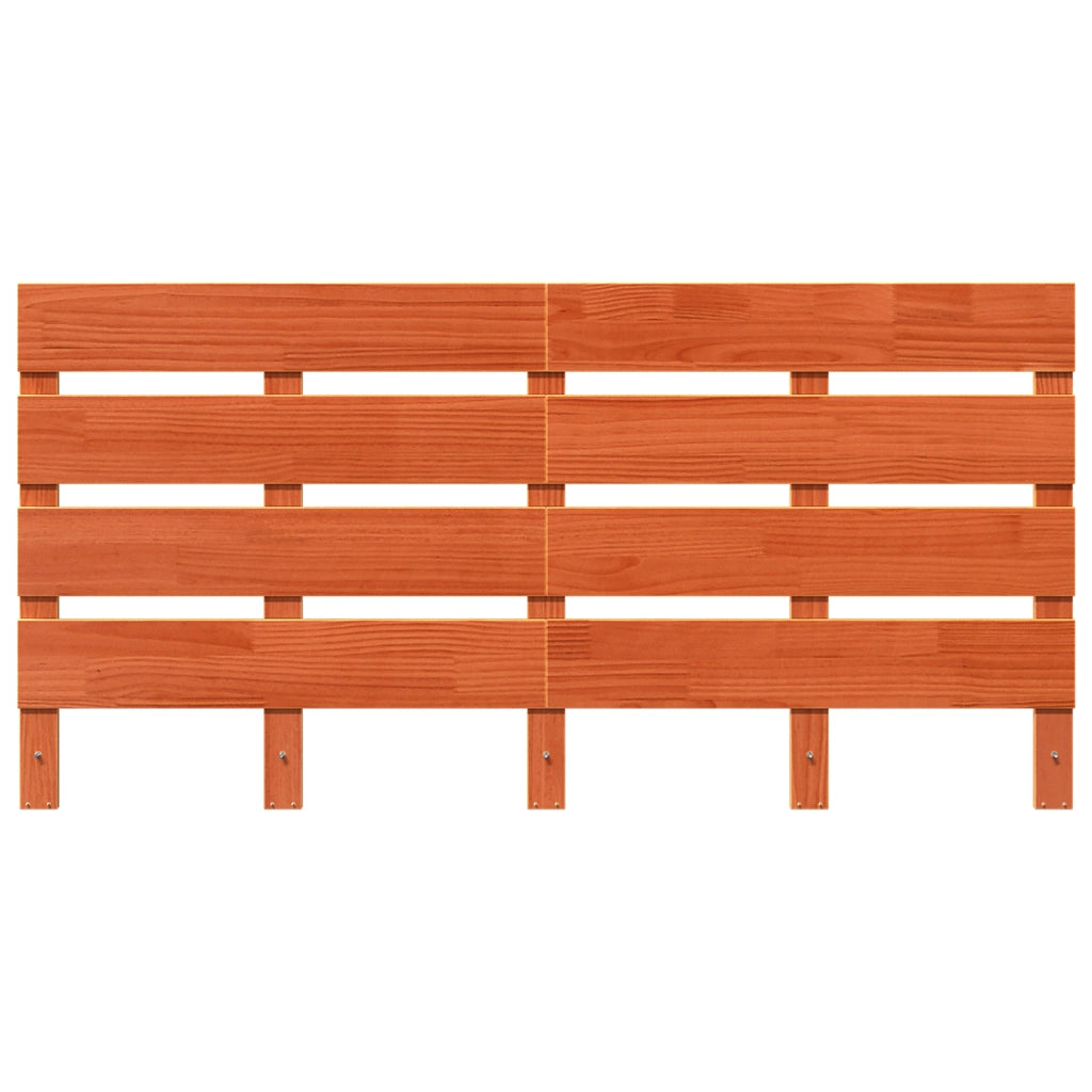 Testata letto Marrone Cera 140 cm in Legno Massello di Pino