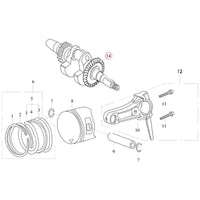 Pezzo di ricambio per motore a benzina LIFAN 6,5 CV Albero a gomito 20 mm