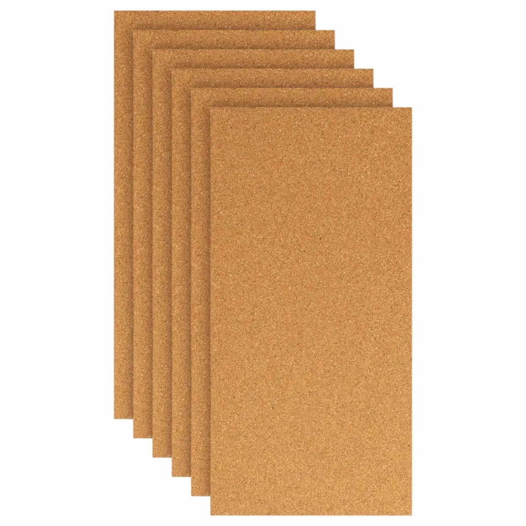 Foglio di Sughero 6 pcs Marrone 100 x 50 cm Sughero