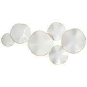 Decorazione da parete fatta a mano Bianco Oro Ferro Pezzo di Decorazione Moderna