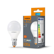 Lampadina LED G45 opale 7W E14 neutra 630lm 4000K Videx
