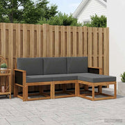 Set di divani da esterno 4 pz Naturale e Antracite 3385103