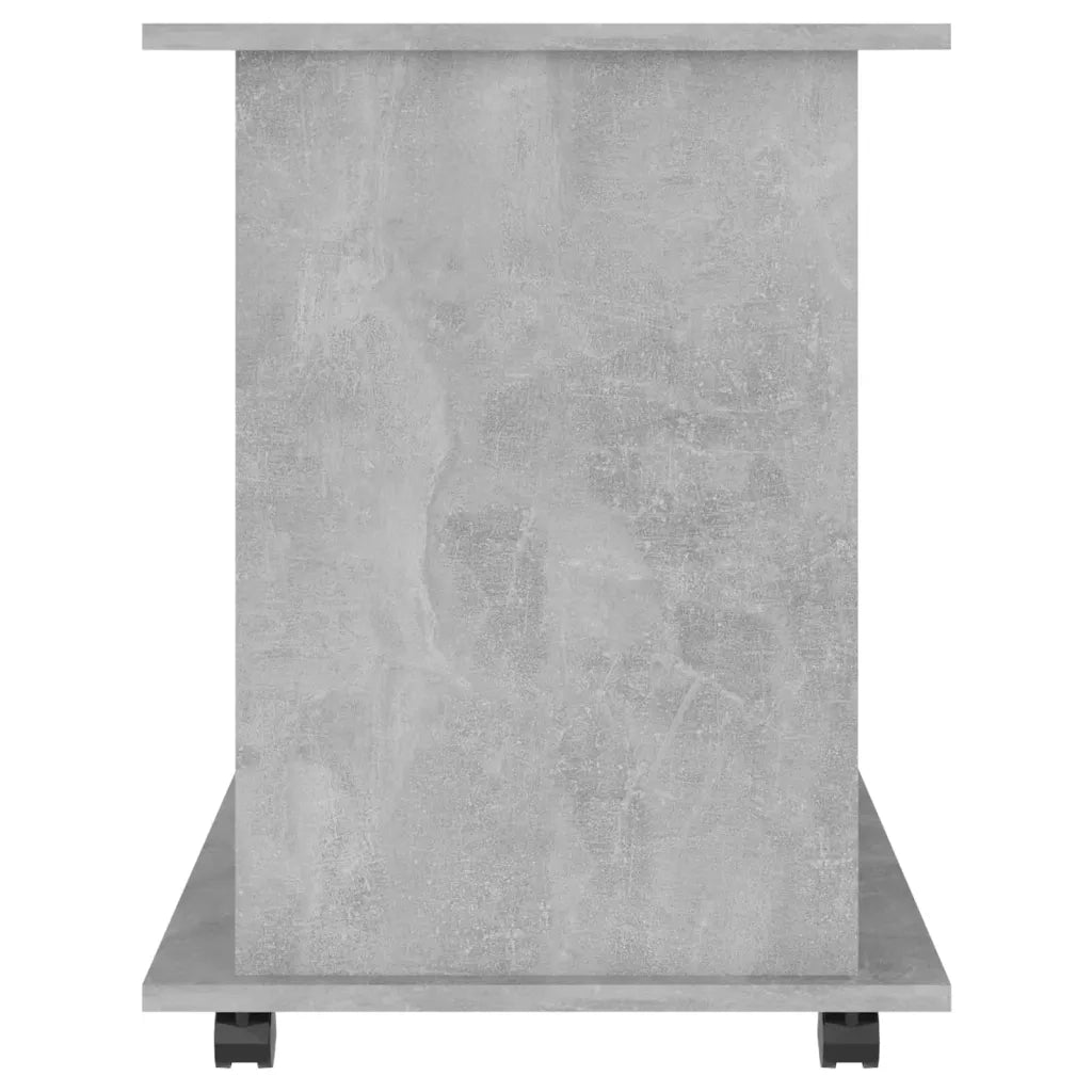 Mobiletto con Ruote Grigio Cemento 60x45x60cm Legno Multistrato 808480