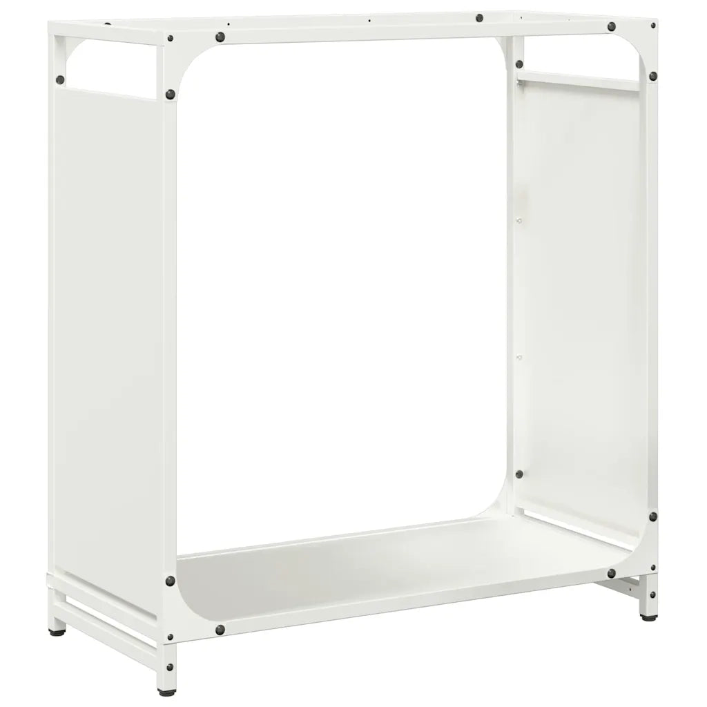 Rastrelliera per Legna da Ardere Bianca 60x28x65 cm 864200