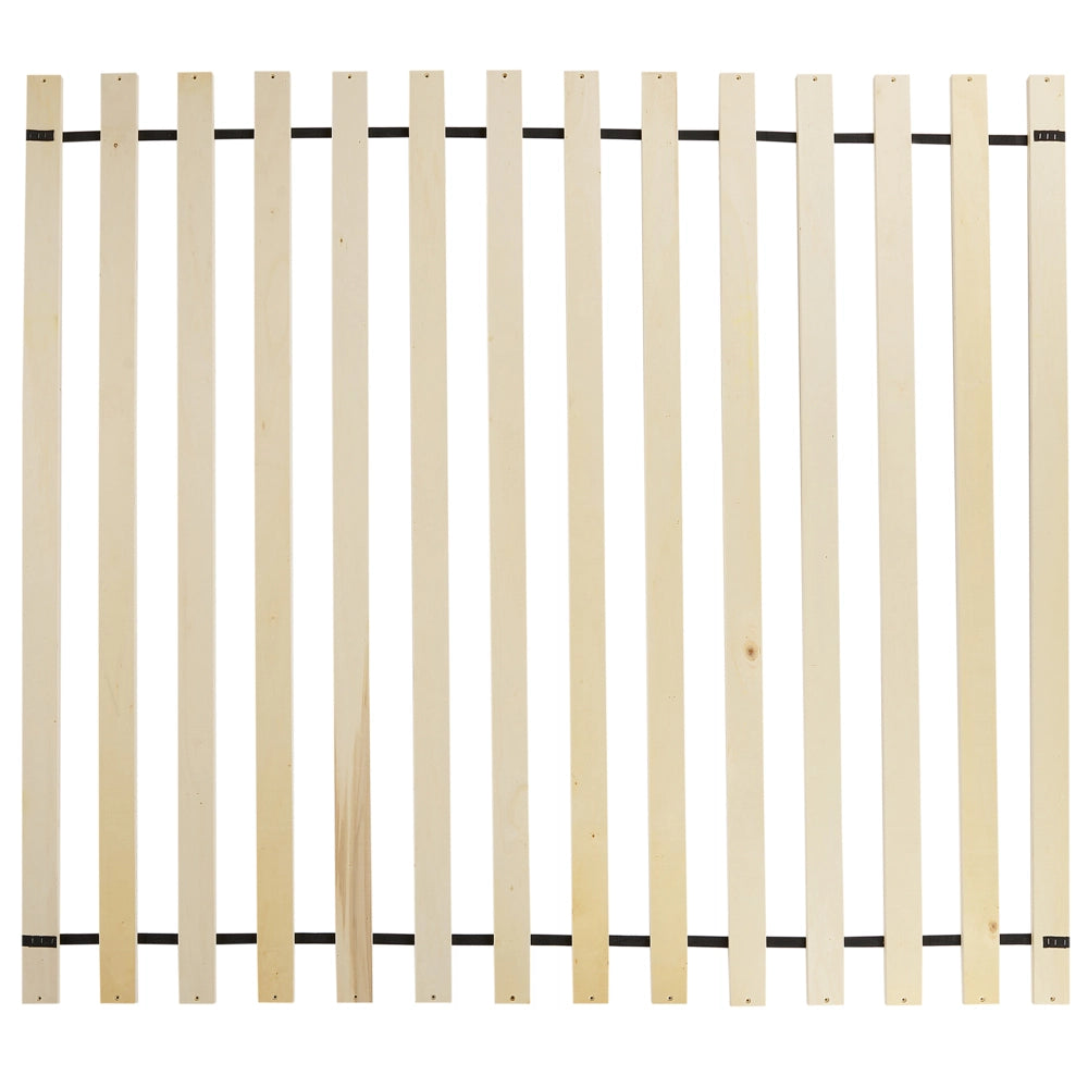 Letto a doghe in tessuto poliestere beige imbottito 180 x 200 cm Design classico tradizionale