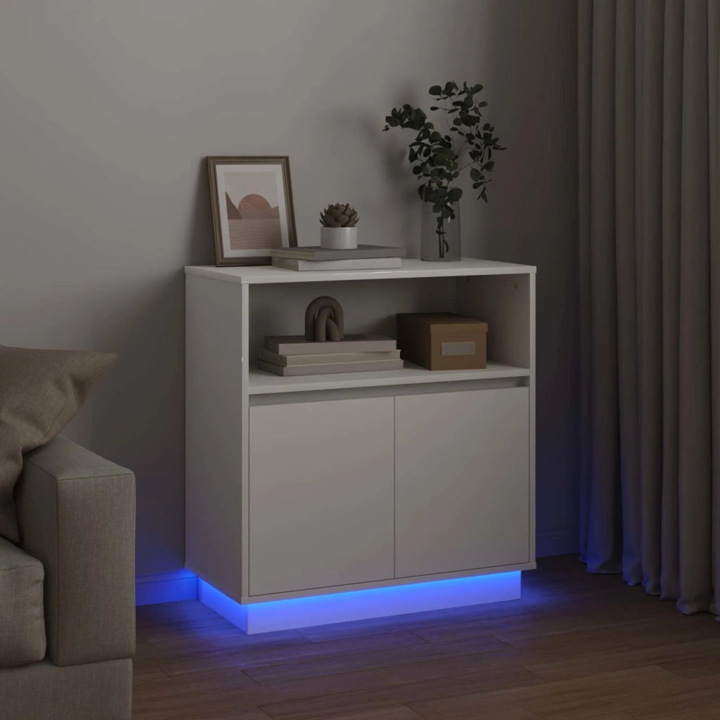 Madia LED Bianco 71 x 34,5 x 75 cm Legno multistrato 869650