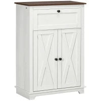 Mobile da Sala da Pranzo, Credenza con 2 Ante, Ripiano Regolabile, 1 Cassetto, 60 L x 30 P x 87,5 H cm