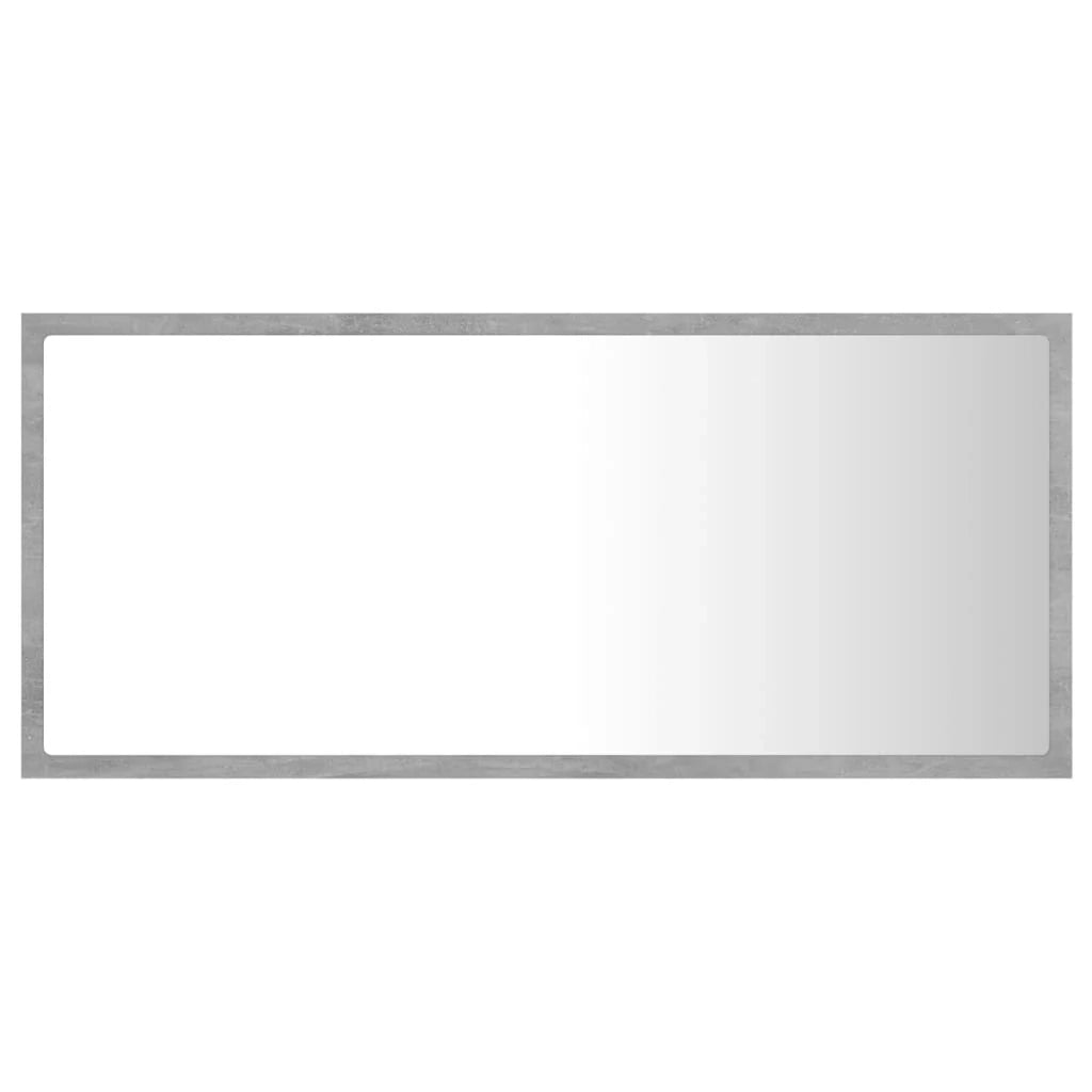 Specchio da bagno a LED 90 x 8,5 x 37 cm acrilico grigio 02_0006993