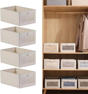 Organizzatore di abbigliamento pieghevole con finestra trasparente - 4 scatole di stoccaggio per pantaloni, camicie e intimo