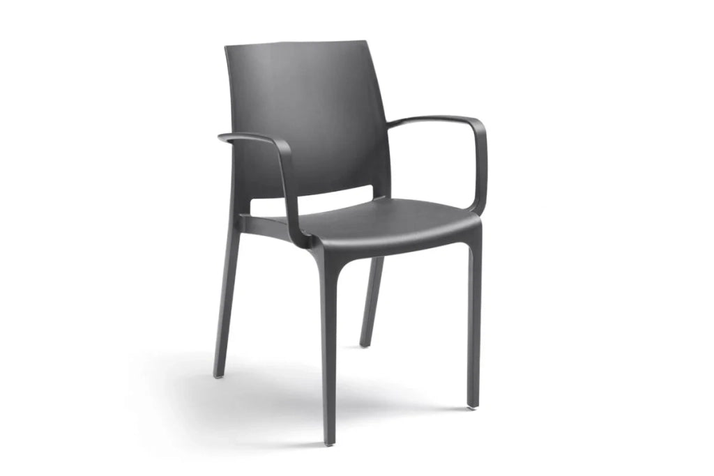 SEDIA IN POLIPROPILENE 'VOLGA ARMCHAIR' grafite  - BICA