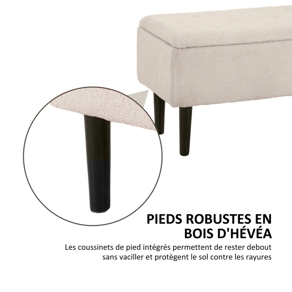 Cofano cassettiera in legno con piedini ¨C Zephmum ¨C 95x38x45 cm beige