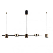 Italux Remdal lampadario LED 5 luci ottone/nero 4000K