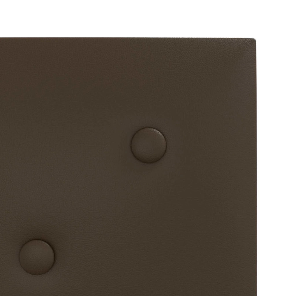 Testiera da Parete 12 pcs Marrone 30 x 30 cm Pelle Sintetica 42046514