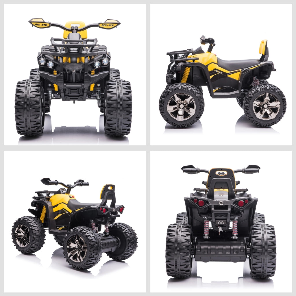 Auto elettrica per bambini Quad Buggy 12V ¨C zephmum ¨C Giallo Nero metallo PP