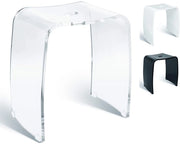 Acquariozza da bagno in acrilico, adatta per la doccia, con maniglia, design eterno, antiscivolo con piedini in gomma (trasparente)