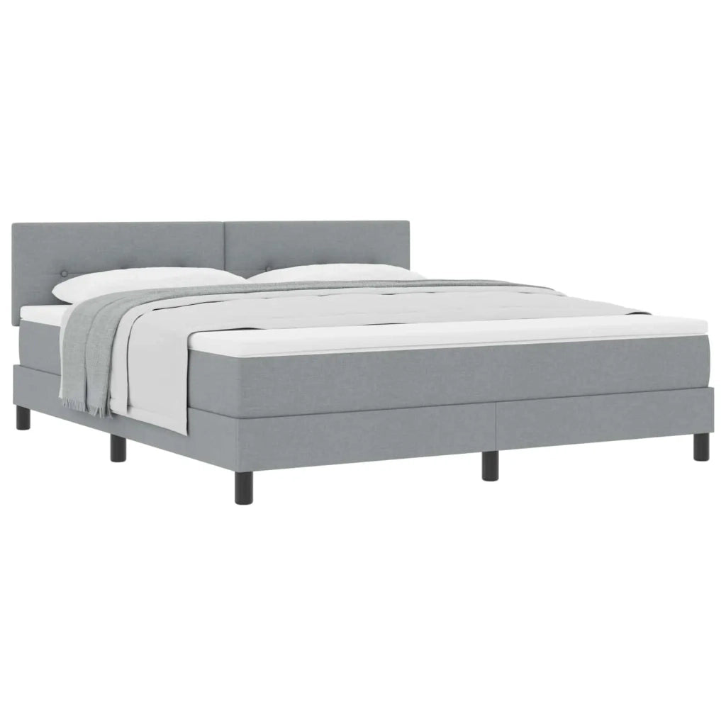 Letto a molle con testiera Grigio chiaro 180 x 200 cm Tessuto 3338706