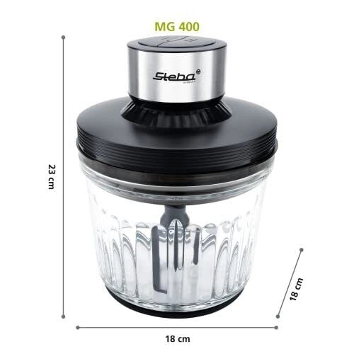 Steba 28.34.00 MG 400 Tritatutto Multifunzione 2 L 400W 4 Lame Acciaio Inox 2 Velocita' colore Nero