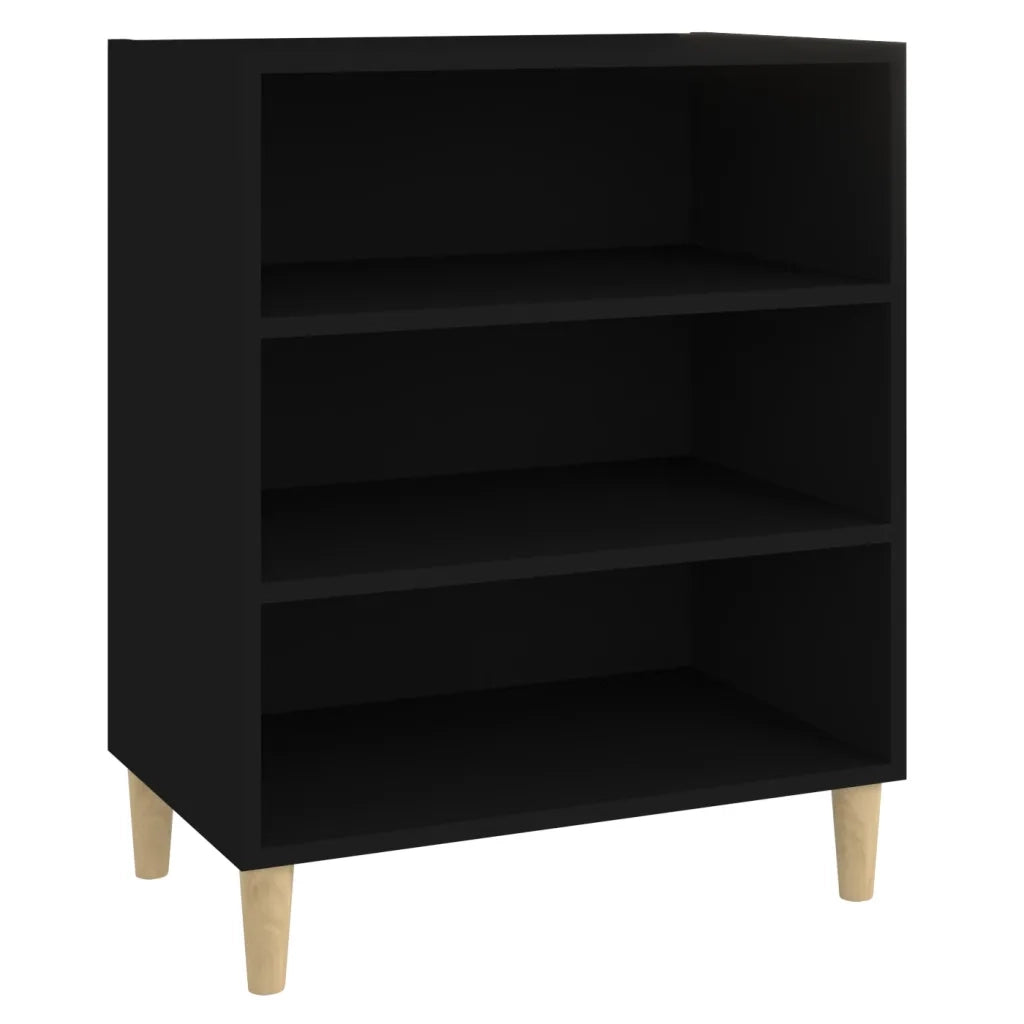 Credenza Nera 57x35x70 cm in Legno Multistrato 806050