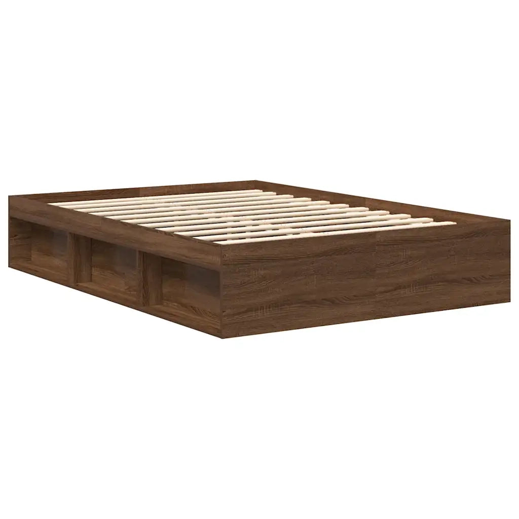 Letto matrimoniale | Letto per adulti | Giroletto Rovere Marrone 120x190 cm Small Double