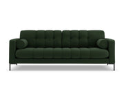 Cosmopolitan Design - Divano "Bali" 4 posti in tessuto strutturato verde scuro 