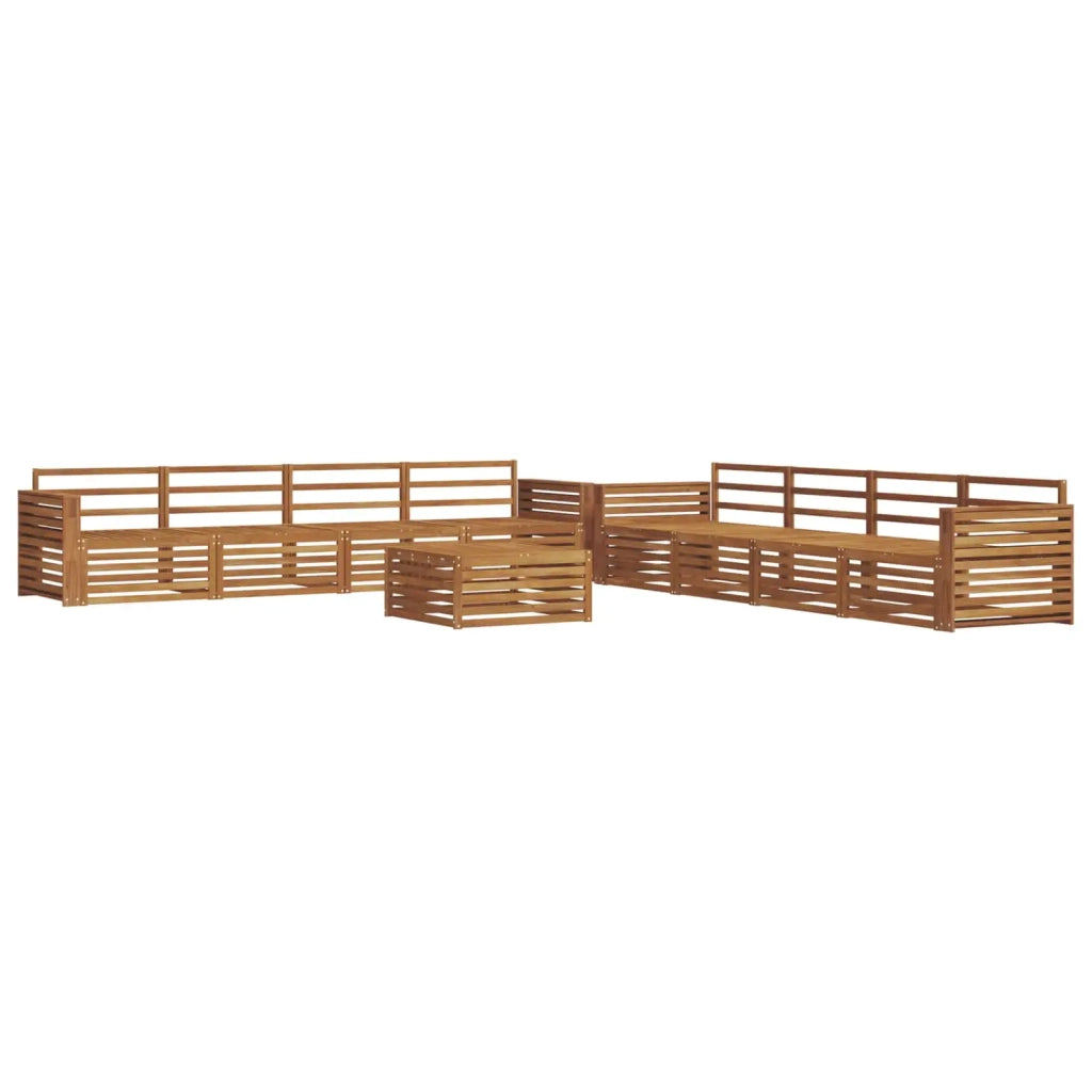 Set di divani da esterno 9 pcs Naturale