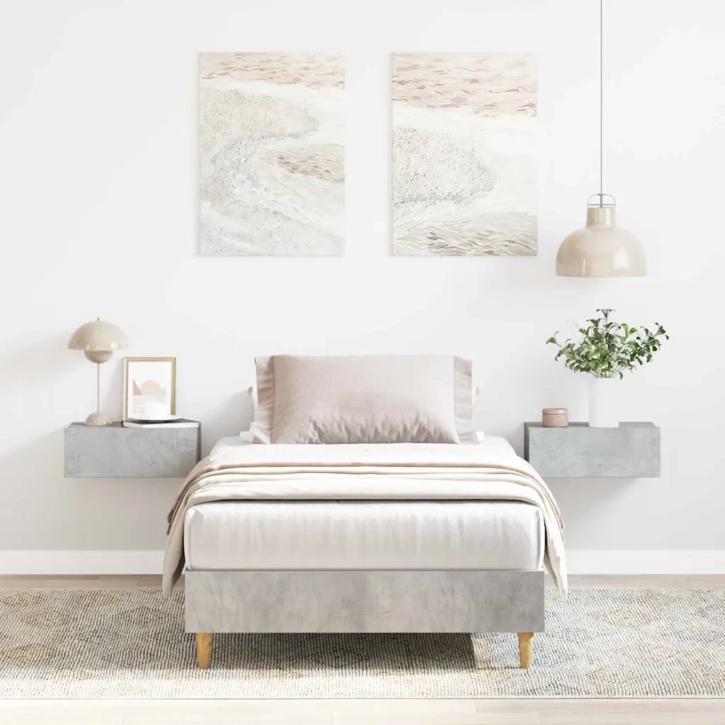Struttura del letto Grigio cemento 203 x 93 x 25 cm 861051