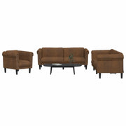 Set di Divani 3 pz Marrone in Vellutocod mxl 91737